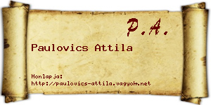 Paulovics Attila névjegykártya